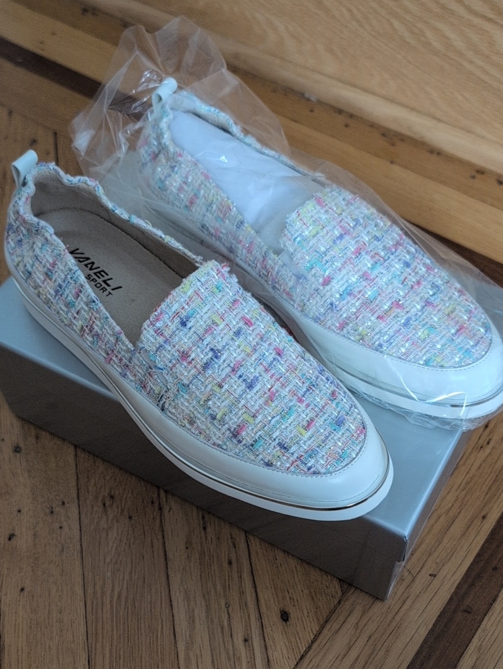 Vaneli Quin Multicolor Tweed Slip-On Sneakers
